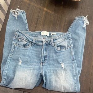 RE generation. Light Blue Ripped Skinny Jeans (Meadow) Barley Worn